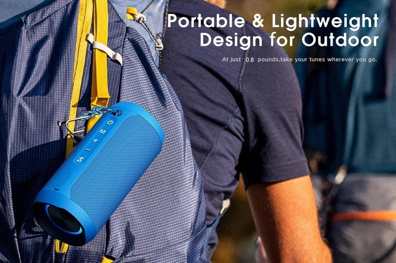 20H Bluetooth Speaker, IPX7 Waterproof, TWS, Bass, Portable, Blue4