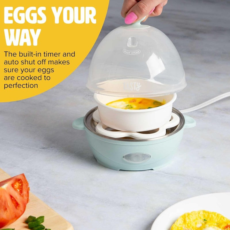 Mini Rapid Egg Cooker 5 Egg Capacity, Auto Shut Off, Aqua Color2