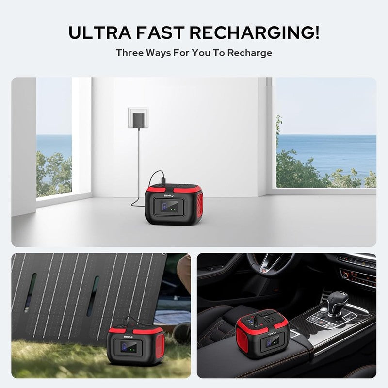 Portable Power Station, 97Wh Solar Generator, Lithium Battery Power with 110V AC2
