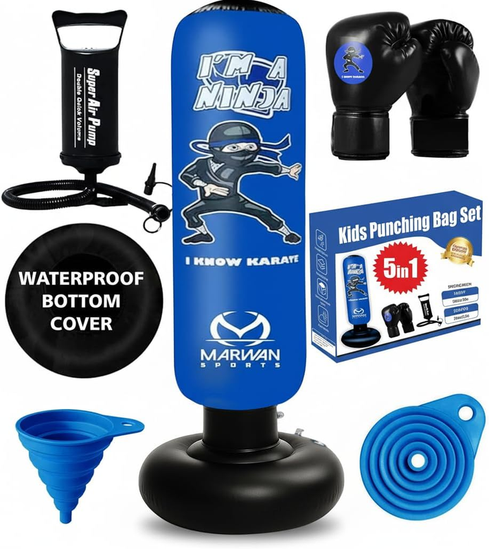 Punching Bag for Kids with Boxing Gloves Ages 4 12 – 63" Inflatable Boxing Bag f9