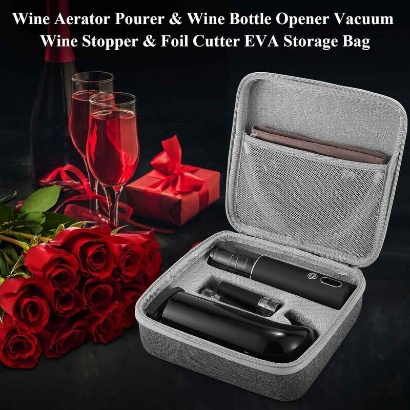 Wine Opener Christmas Day Gift Set with Electric Wine Bottle Opener, Wine Decant6