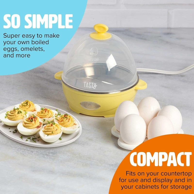 Mini Rapid Egg Cooker 5 Egg Capacity, Auto Shut Off, Yellow Color1