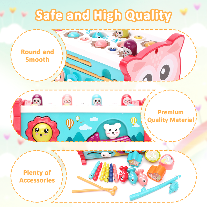 8-in-1 Baby Busy Board Learning Toys Educational Gift for Toddlers Ages 1-33