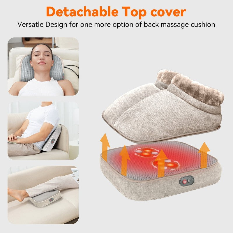 3 in 1 Shiatsu Foot Warmer Back Kneading Massager Pain Relief Gift5
