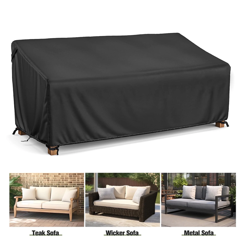 Waterproof Patio Sofa Cover 80"x37"x30" for 3 Seater Outdoor Loveseat9