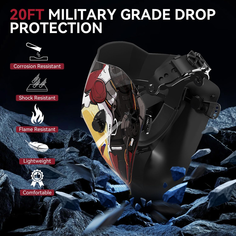 True Color Welding Helmet Radiant 4 Arc Sensor Auto Darkening Solar TIG MIG ARC1