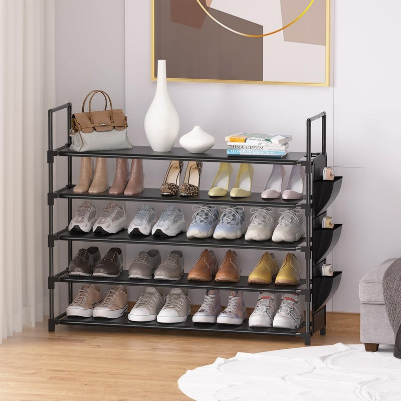 5 Tier Shoe Organizer Rack for Closet, Entryway, Garage, Door, Space Saving, Sho7