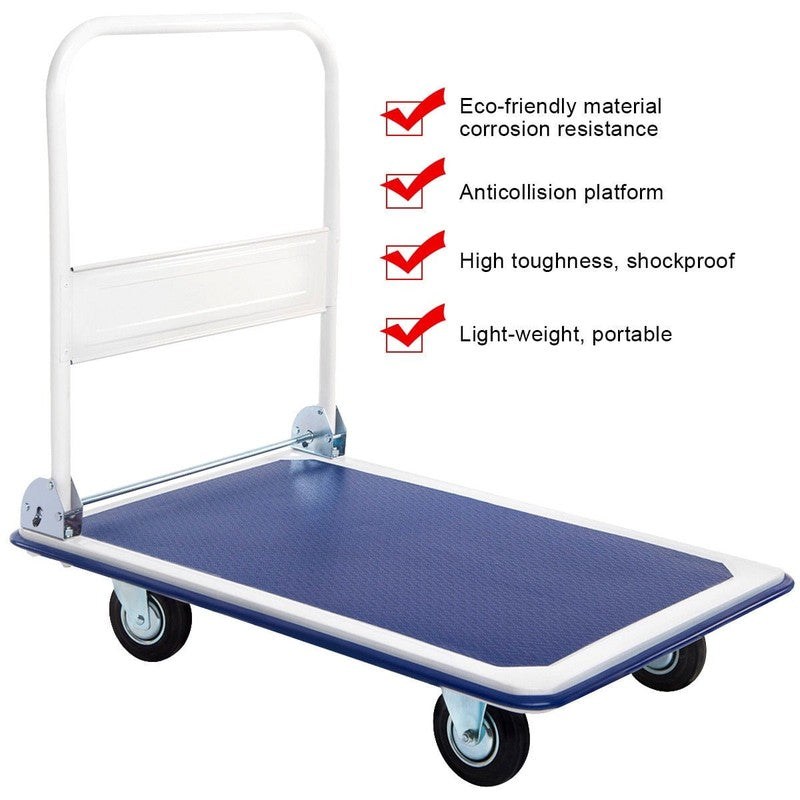 660Lbs Platform Cart Dolly Folding Foldable Moving Warehouse Push Hand Truck1