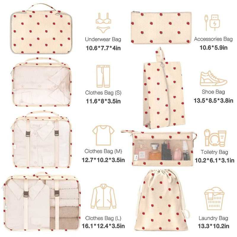 8Pcs Packing Cubes for Luggage, Packing Cubes for Travel Luggage Packing Organiz1