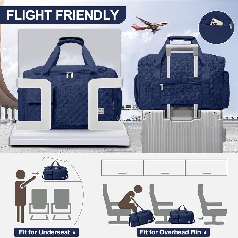 Travel Duffle Bag for Women Large Weekender Bags Carry on Gym Duffel Bag with We5