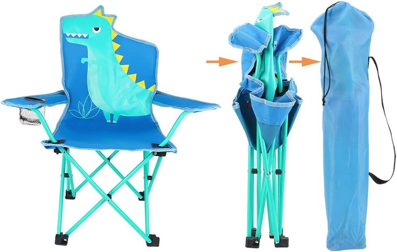 Kids Outdoor Folding Camping & Lawn Chair w/ Cup Holder & Carry Bag5