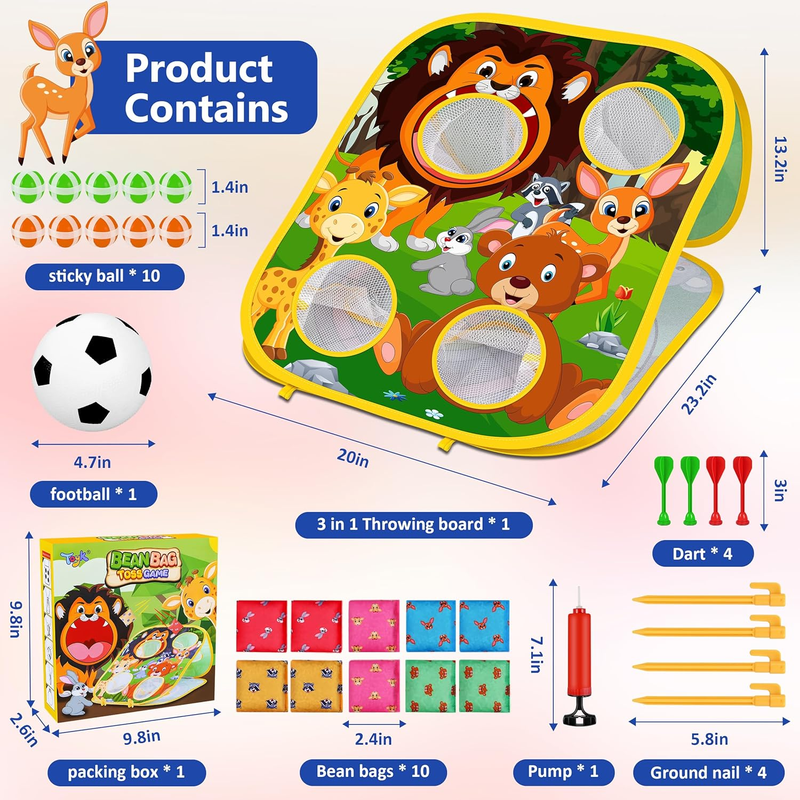 Animal Bean Bag Toss Game Kids Outdoor Family Party Birthday Christmas Gift4