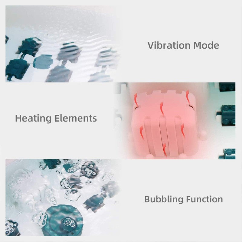 Foot Spa Bath Massager with Heat, Bubbles & Vibration – Green for Relaxation3