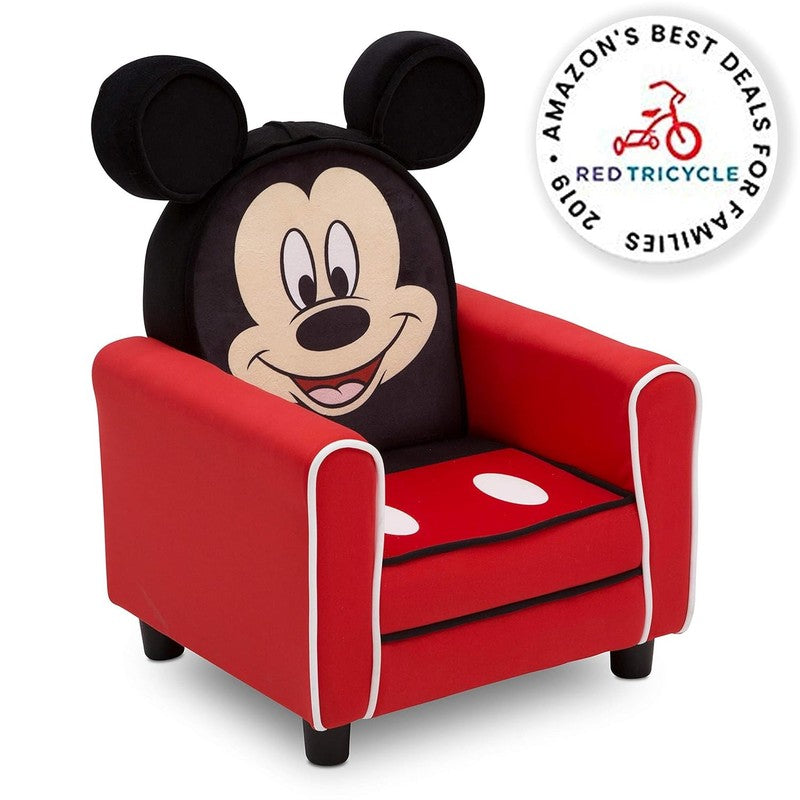 Figural Upholstered Kids Chair Wood Mickey Mouse3