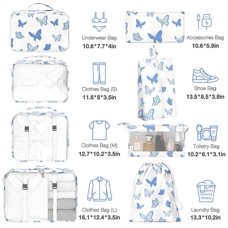 8Pcs Packing Cubes for Luggage , Packing Cubes for Travel Luggage Packing Organi6