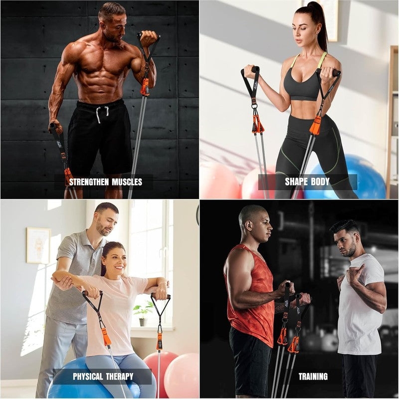 175lb Resistance Bands w/ Handles Door Anchor Ankle Straps Home Gym Workout7
