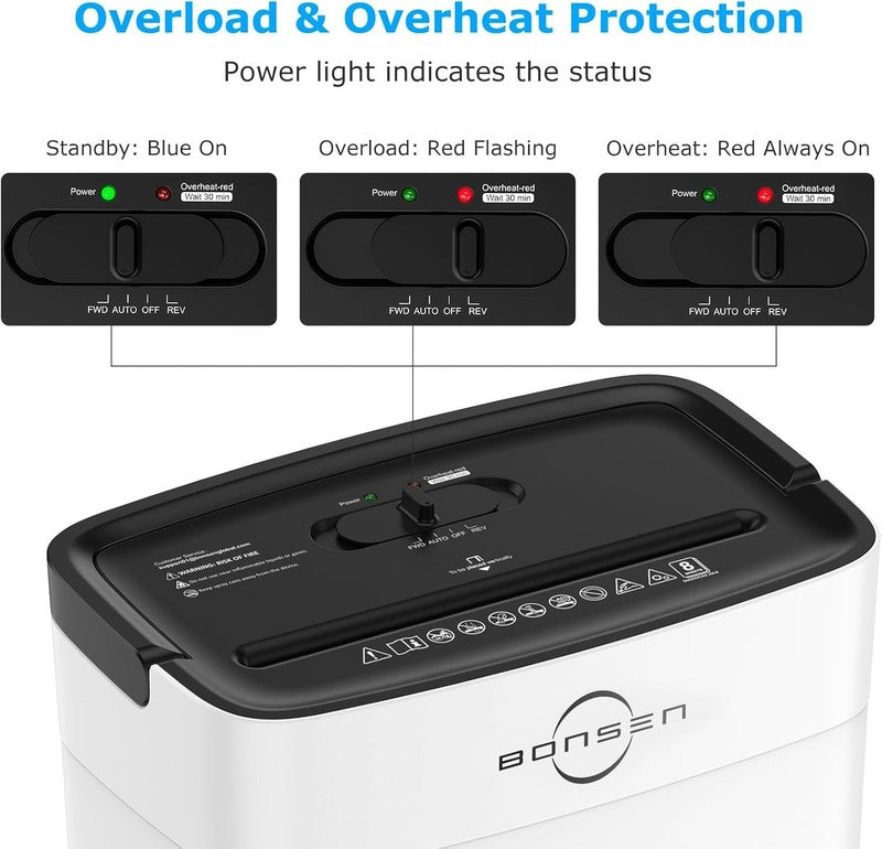 8 Sheet Cross Cut Paper Shredder P 4 Home Office Credit Card Small White5