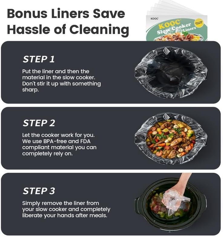 4Qt Slow Cooker 3-Setting Dishwasher Safe Ceramic Grey Ellipse Pot1