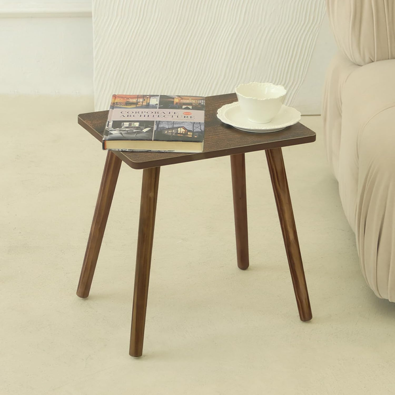 Small Wood Side Table End Table Rustic Brown Nightstand for Bedroom Office7