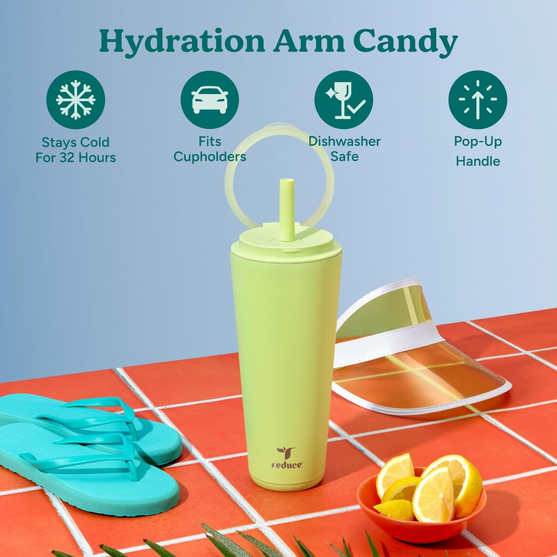 32oz Stainless Insulated Tumbler Spill Proof Flip Lid Cold 32H1