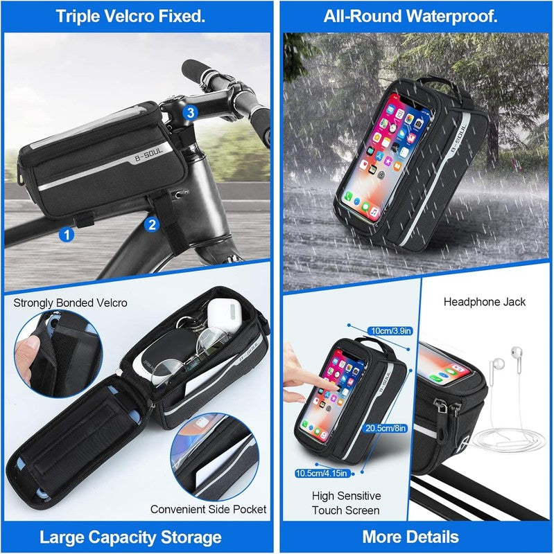 8-Pack Bicycle Accessories Set USB Rechargeable Lights, Bell, Pump Bottle Holder3