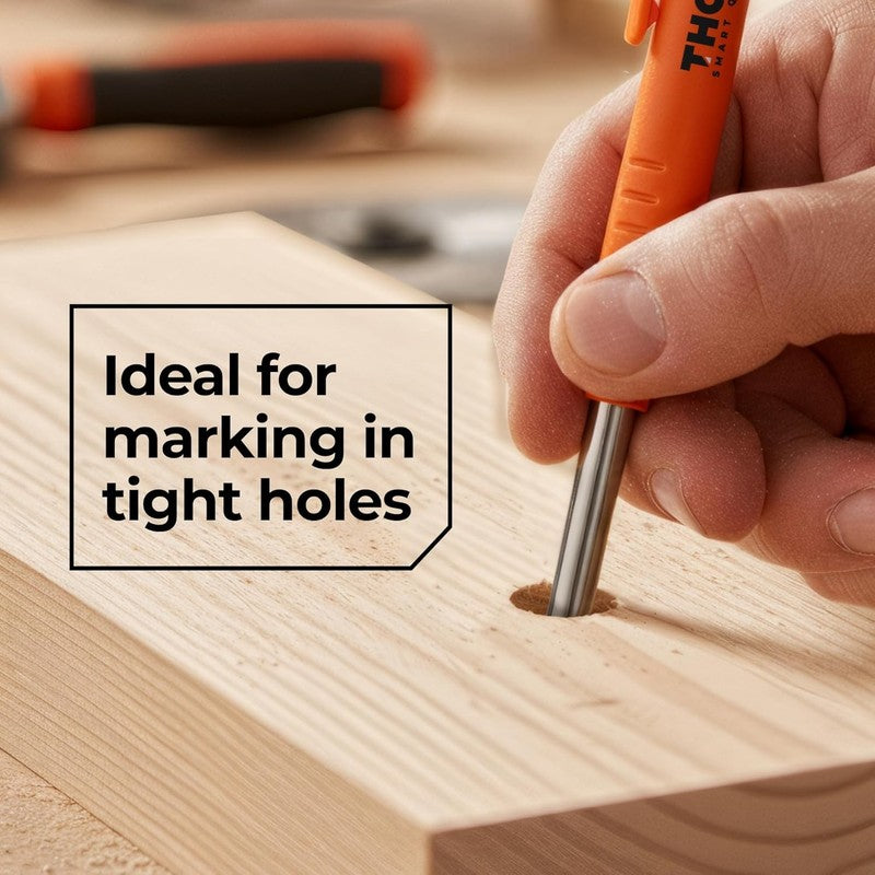 New 3 In 1 Carpenter Pencils with Finger Grip for Construction   Incl. 7 Leads +7
