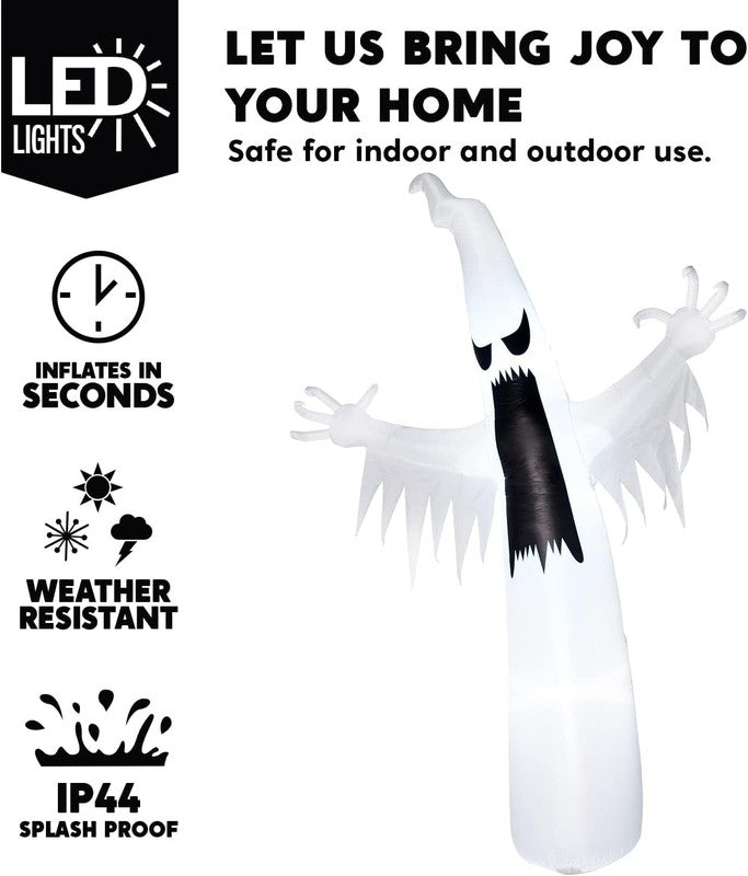 12Ft Halloween Ghost Inflatable w/ LEDs Outdoor Yard Blow Up Decoration6