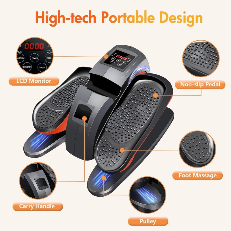 Under Desk Elliptical for Seniors - Remote Control, 12 Speed Exerciser6