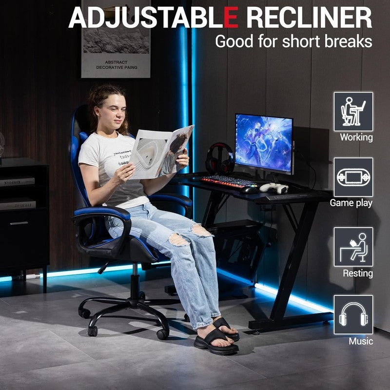 Massage Gaming Chair, Ergonomic PC Desk Chair with Headrest and Massage Lumbar S5