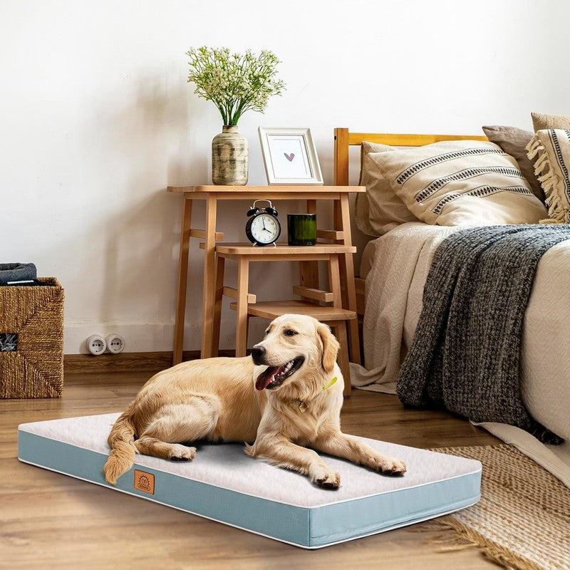 Orthopedic Dog Bed for Large Dogs   Waterproof Crate Bed with Washable Cover5