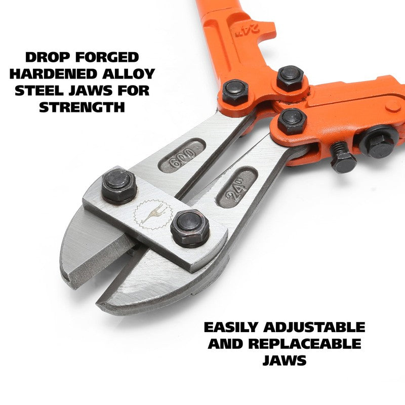 Steel Bolt Cutters, Orange, 24 Inch2
