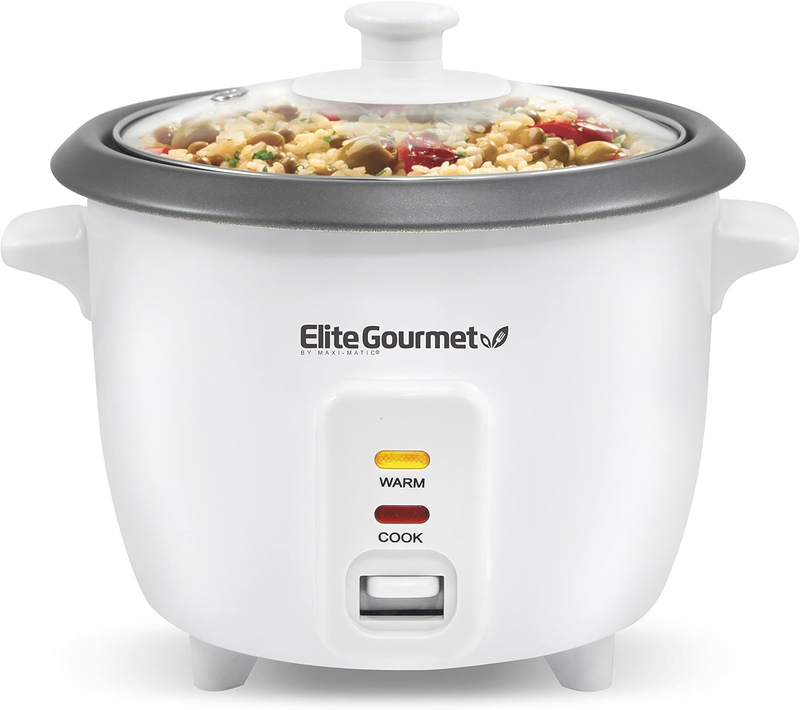 ERC-006NST Maxi-Matic Electric Rice Cooker with Non-Stick Inner Pot Makes Soups,1