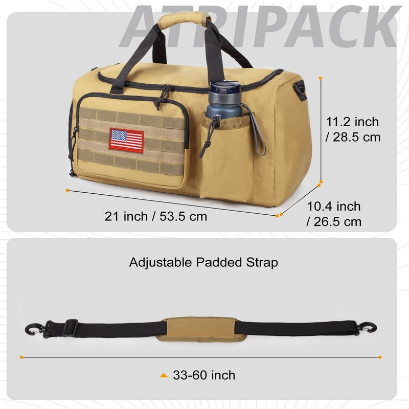 2 In 1 Gym Duffle Bag 40L Convertible Travel Bag Shoes Compartment Luggage4
