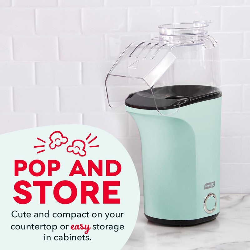 Fresh Pop Popcorn Maker   Oil Free, Air Popcorn Popper   with Measuring Cup & Re6