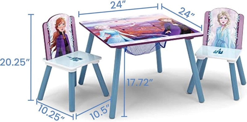 Kids Table & Chair Set with Storage 2 Chairs Frozen II Arts & Crafts5