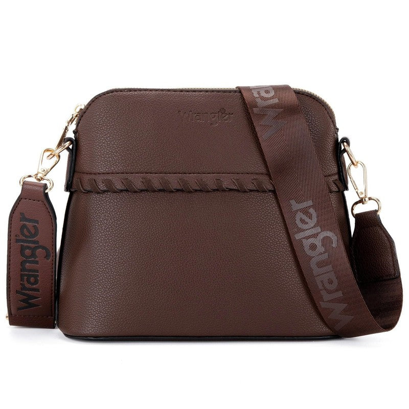 Wrangler 3Pc Handbag Set Tote Crossbody Purse Wallet Brown Women3