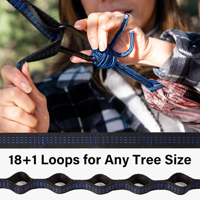 Portable Camping Hammock w/ Tree Straps & Carry Bag Outdoor Travel Hiking3