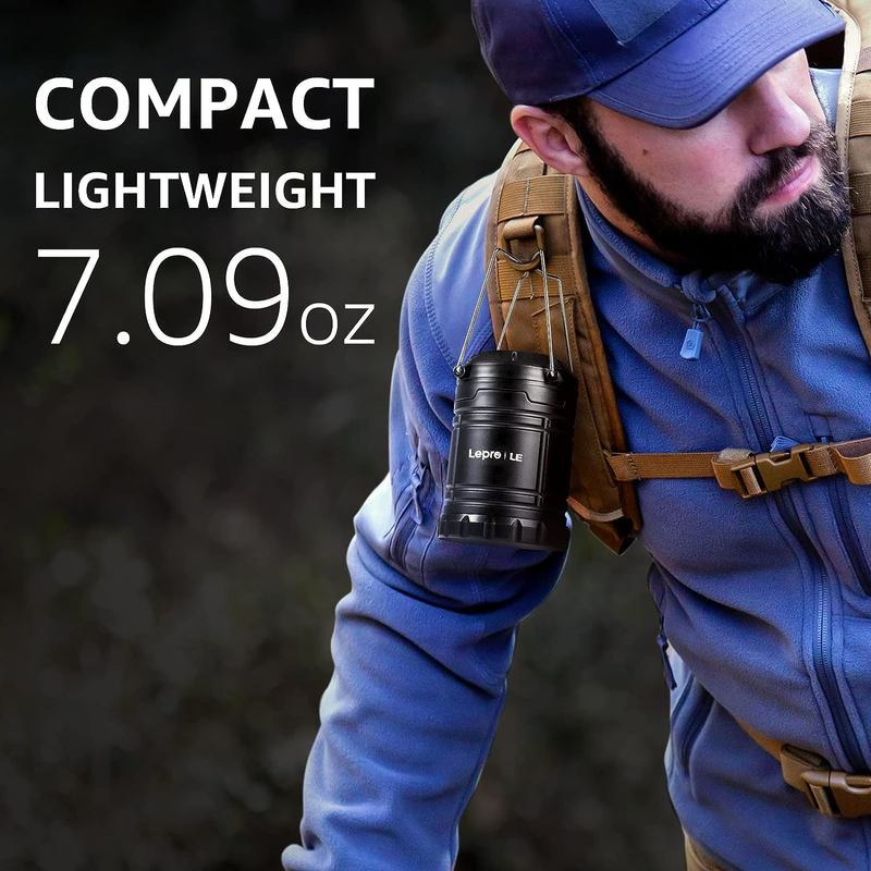 LED Camping Lanterns Battery Powered, Collapsible, IPX4 Water Resistant, Outdoor1