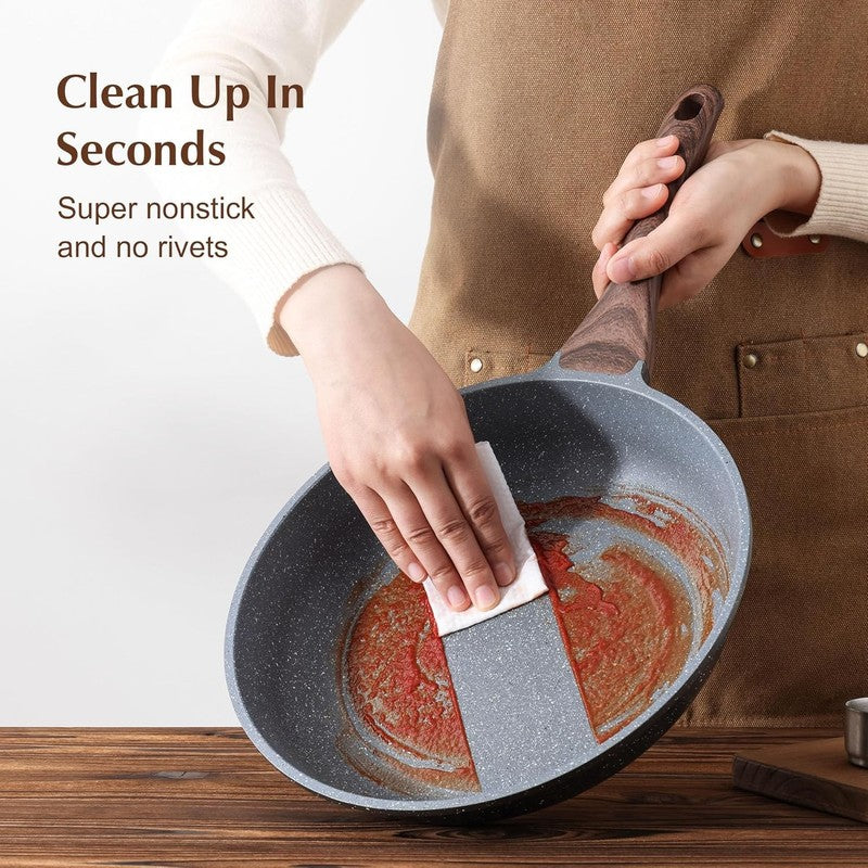 Nonstick Frying Pan Skillet, Swiss Granite Coating Omelette Pan, Healthy Stone C3