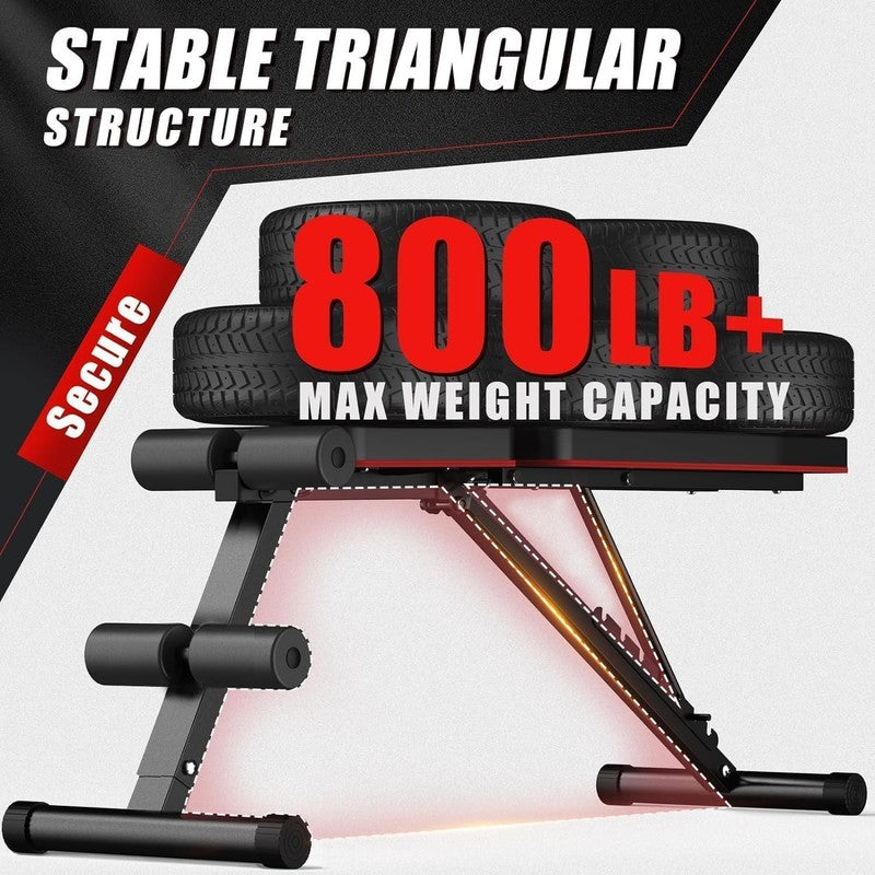 Adjustable Weight Bench Press 800LB Incline Decline Foldable Home Gym Bench2