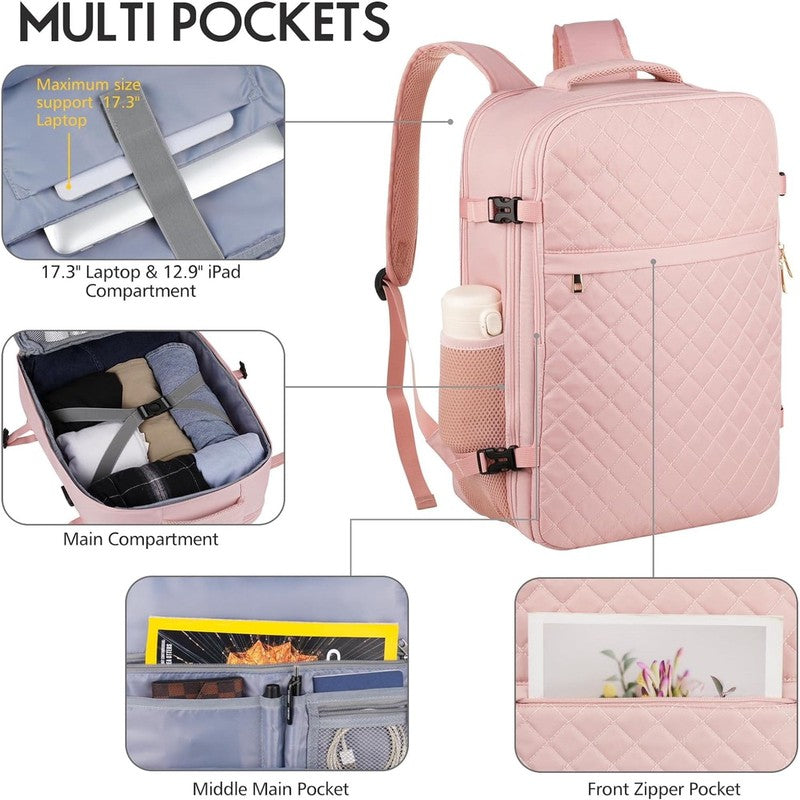 Travel Backpack for Women and Men, 40L Flight Approved Carry on Bag, Water Resis2