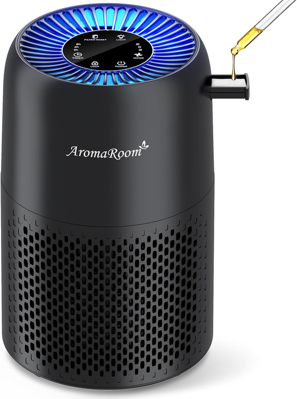 Aromaroom Air Purifier AP100 B Black HEPA13 Quiet 22dB for Pets Smoke Dust9