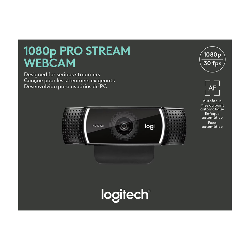 Pro Stream Webcam, 30 Fps at 1080P, Autofocus, Omni Directional Microphones10