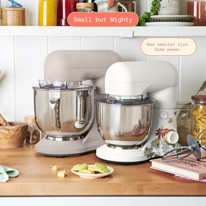 3.5 Qt Stand Mixer Wildflower White Icing w/ Flat Beater Dough Hook & Whisk1