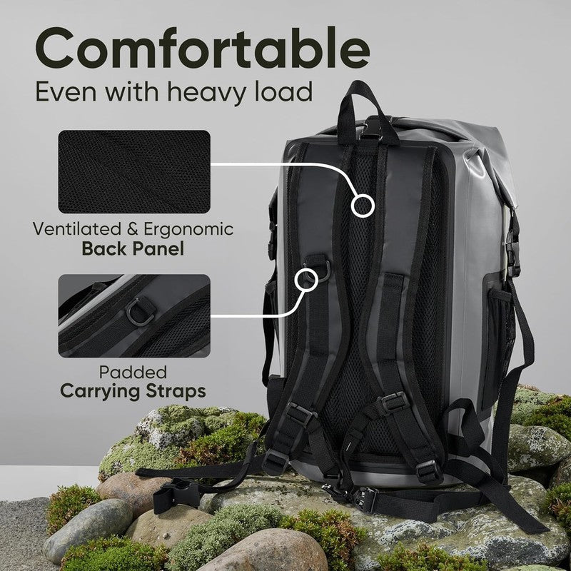 35L Waterproof Dry Bag Backpack Roll Top Hiking Kayak with Phone Case2