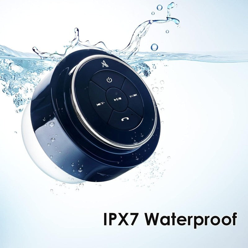 Soundangel Mate Shower Speaker, IPX7, Deep Bass, 12H Play, Mic, Silver Gift6