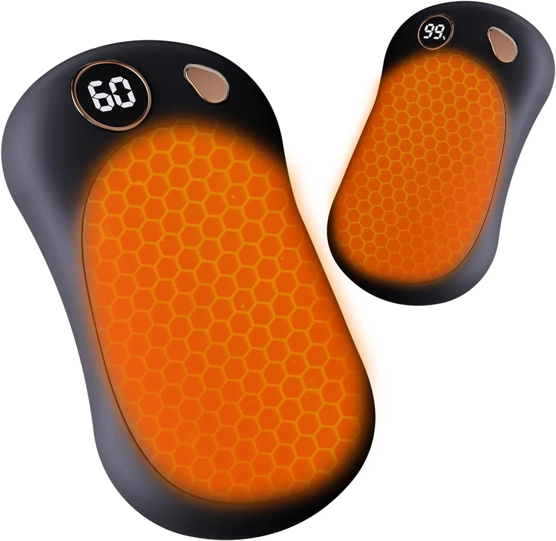 Behome 2Pack Magnetic Hand Warmers Rechargeable, Electric Hand Warmers with 3 Te9