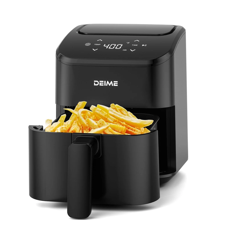 3QT Digital Air Fryer, Compact & Quiet, Bake, Reheat, Nonstick Basket, Black9