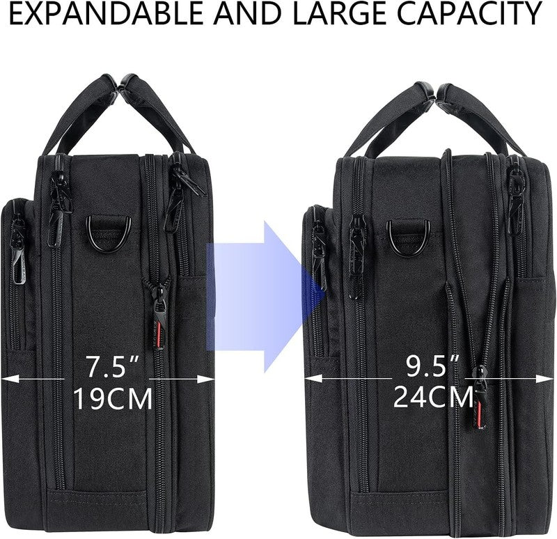 Laptop Briefcase Premium Laptop Case Fits up to 17.3 Inch Business Shoulder Bag 2