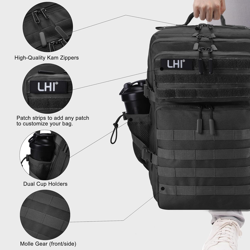 Military 45L Tactical Backpack 3 Day Pack Shoe Compartment Army Bag3